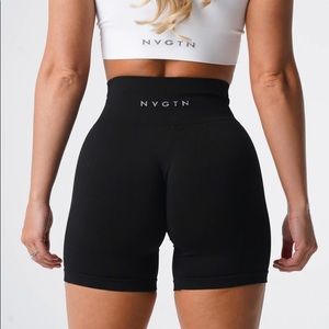 NVGTN Black Solid Seamless Shirts